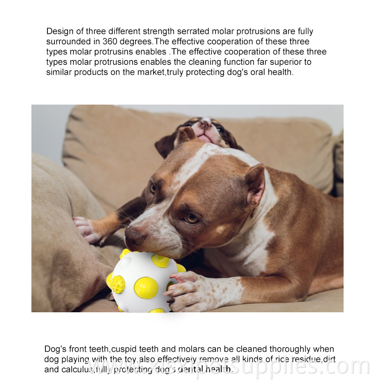 Factory Wholesale Tooth Cleaning Pet Molar Toys Interactive Dog Chew Toy Ball